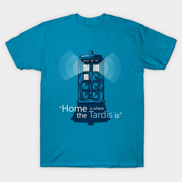 "Home is where the Tardis is" T-Shirt by AlexRoivas